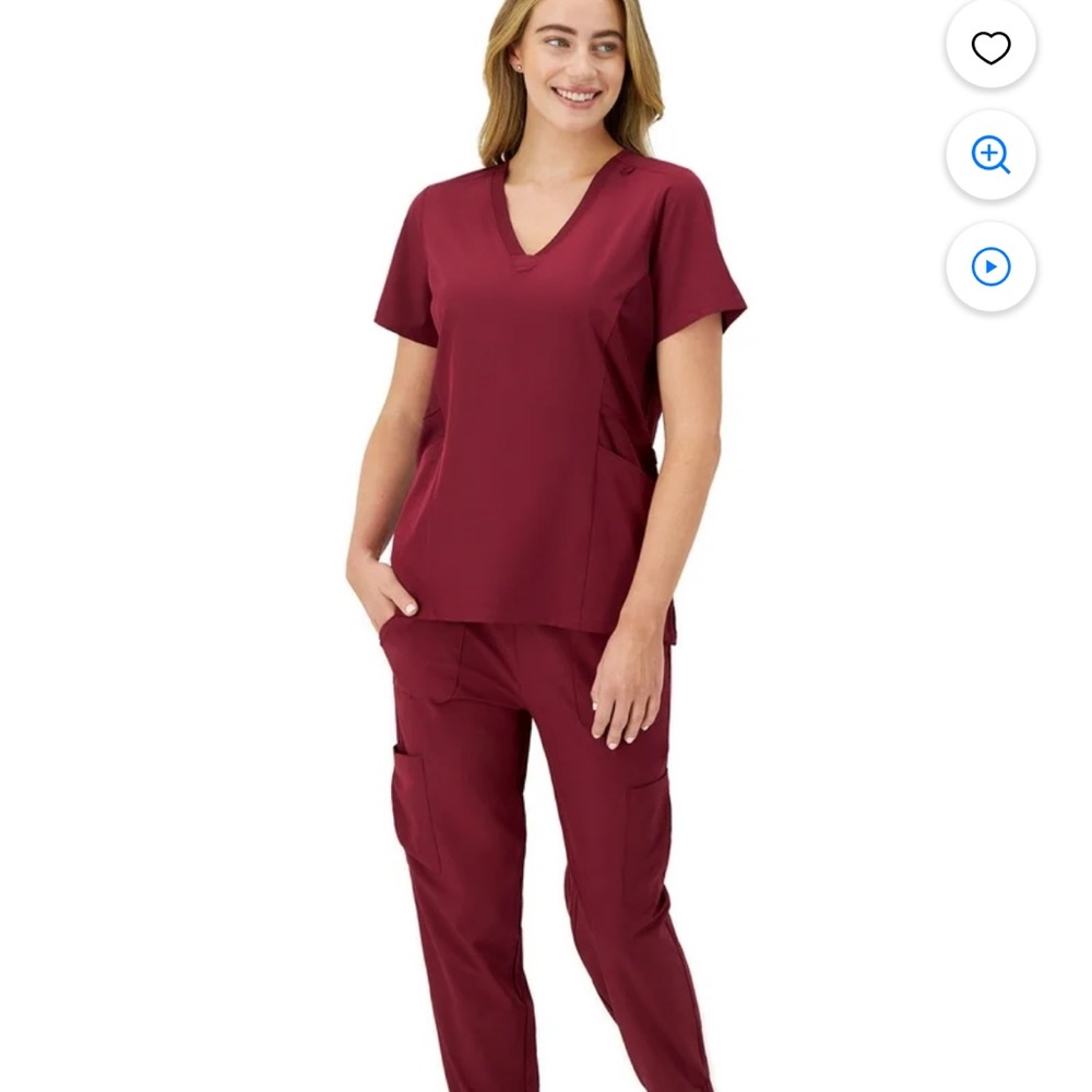 Hanes Burgundy Comfort Scrub Pants